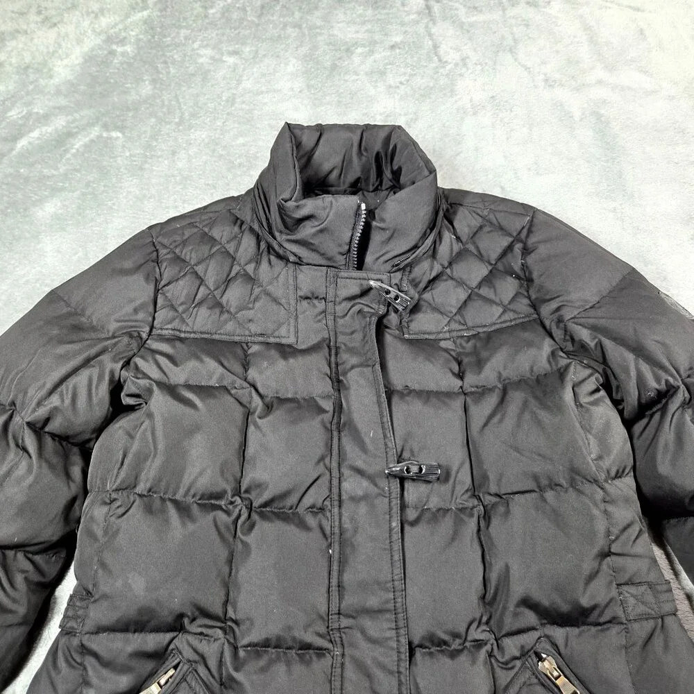 Lauren Ralph Lauren Jacket Womens Small Black Down Filled Quilted Puffer Coat